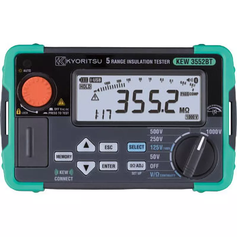 Kyoritsu Insulation Resistance Meter AA batteries LR6 / R6 (1.5 V) x 4 Power Supply Insulation resistance, KEW3552BT