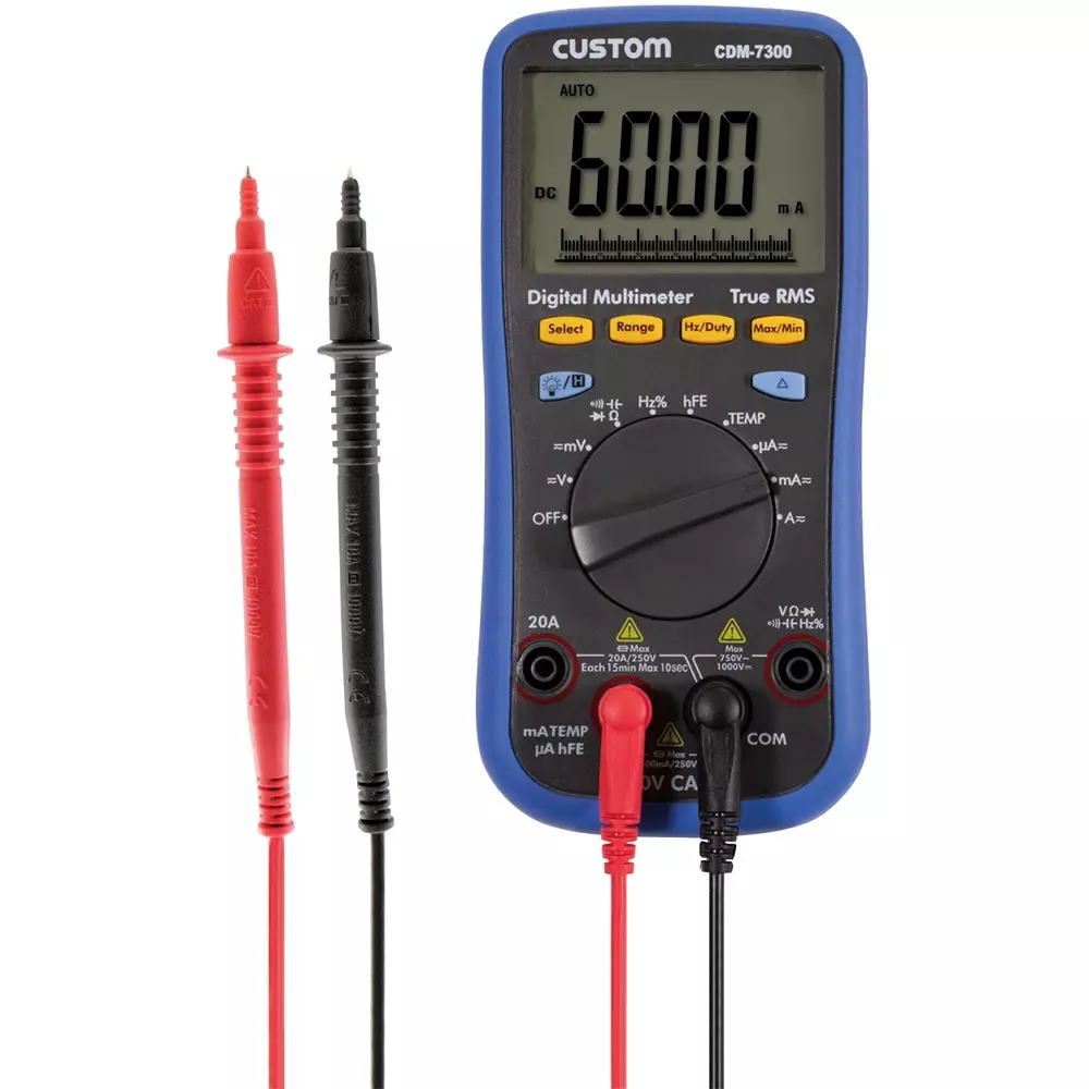 CUSTOM Digital Multimeters AA batteriesx2 Power Supply 0 to +40 ℃ Operating Temperature, CDM-7300