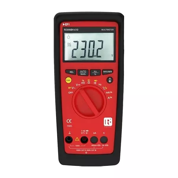 Rishabh General Purpose Multimeters 4 Digit DMM 610 Fine Tip Probe TRMS, RISHABH 610