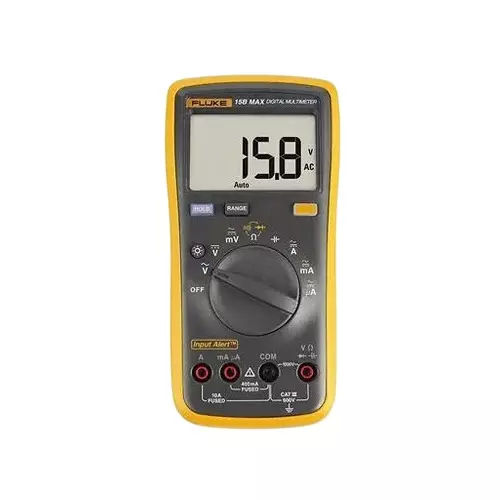 Fluke Digital Multimeter Exonomical Type 400.0 μA, to 10.00 A AC Current Range and 1.0 % + 3 Accuracy, 15B MAX