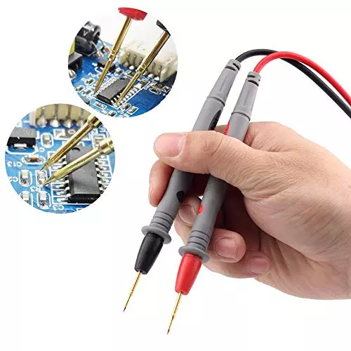 SCHOFIC Digital Multimeter Probe Electronic Test Leads Thin Pin Needle Tip Wire Pen Cable 20 A 1000 V (Pack of 5 Pair)