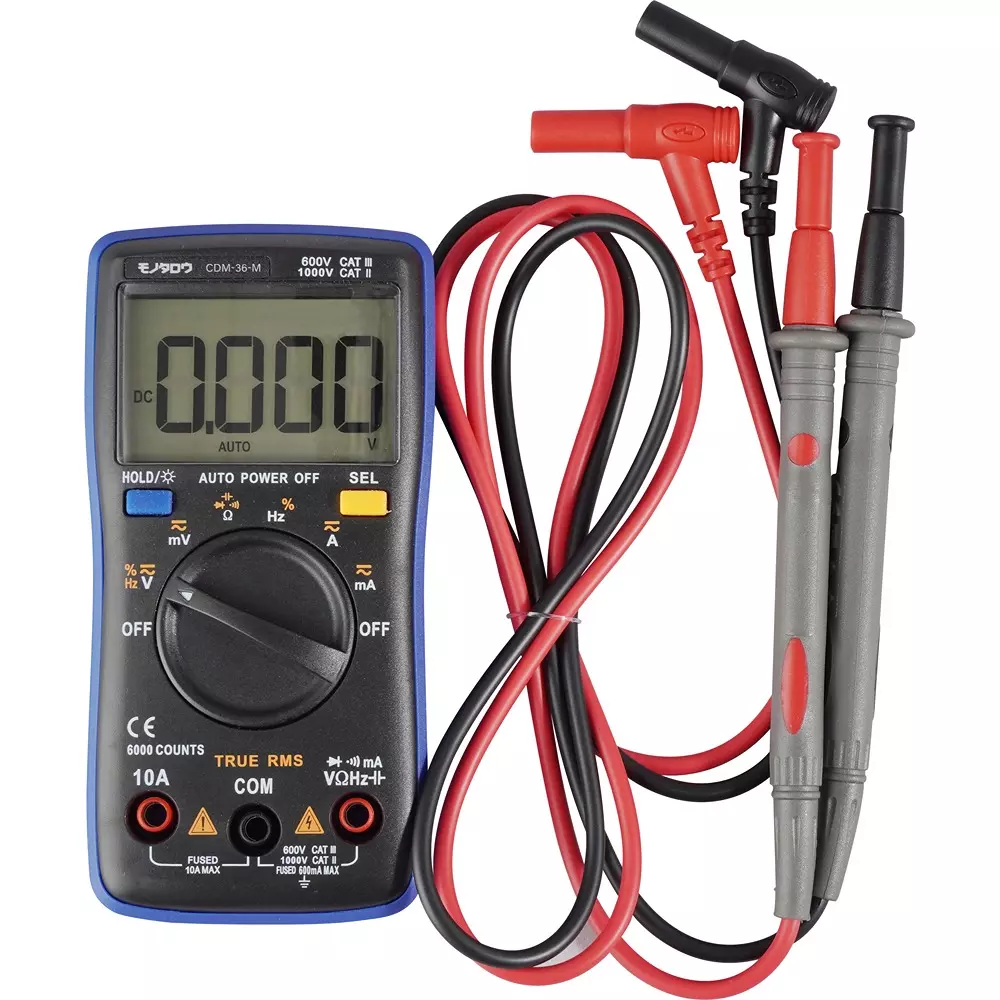MonotaRO Digital Multimeters LED Backlight Automatic 15 Minutes, 40648029