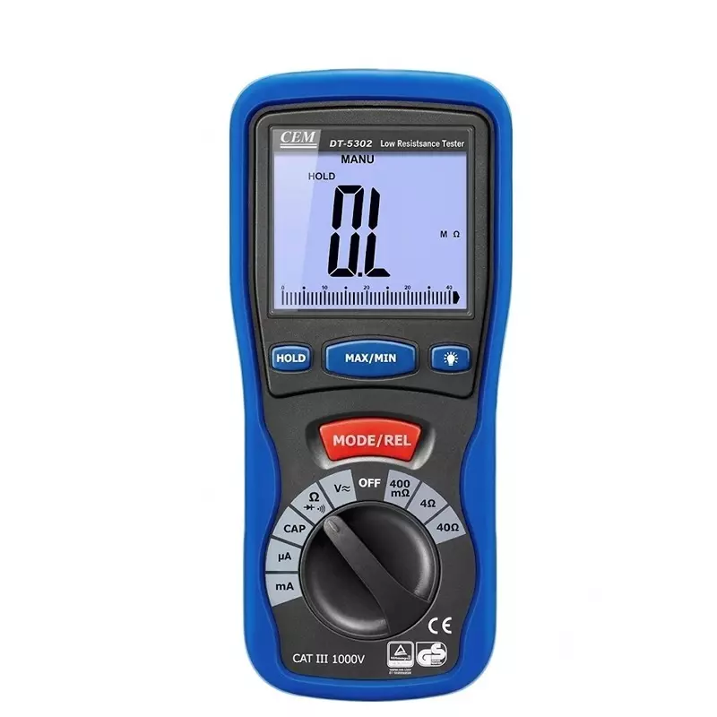 Mextech Digital Multimeter 3¾ Inch (95 mm) LCD Display 4000 Counts for Industrial Use, CEM&nbsp;DT5302