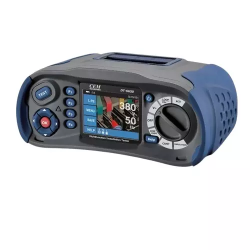 Mextech Multifunction Installation Tester 3½ Inch (89 mm) TFT Display for Industrial Use, CEM&nbsp;DT6650