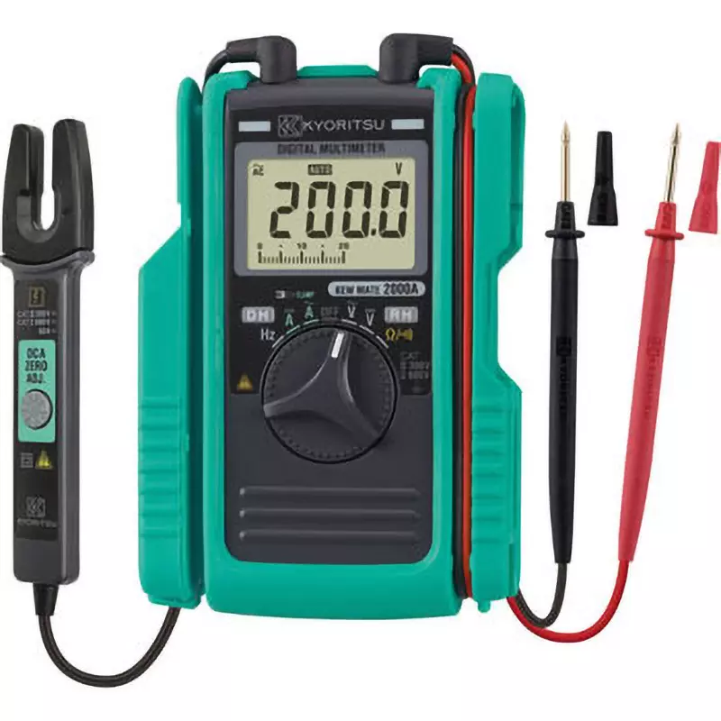 Kyoritsu Digital Multimeter AAA battery R03 (1.5 V) x 2 Power Supply 60±2%rdg±5 dgt(50/60 Hz) A AC Current, KEWMATE2000A