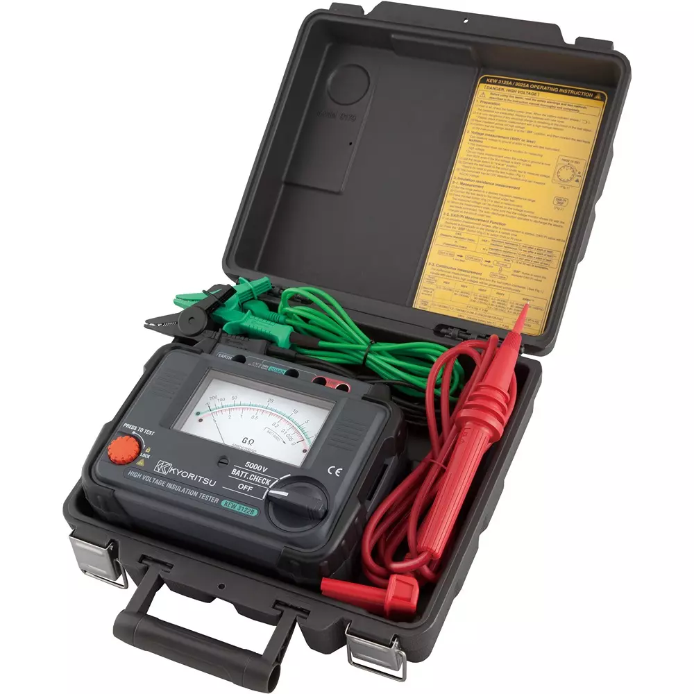 Kyoritsu Insulation Resistance Meter C size battery LR14 (1.5 V) x 8 Power Supply ± 5% of indicated value,, KEW3122B