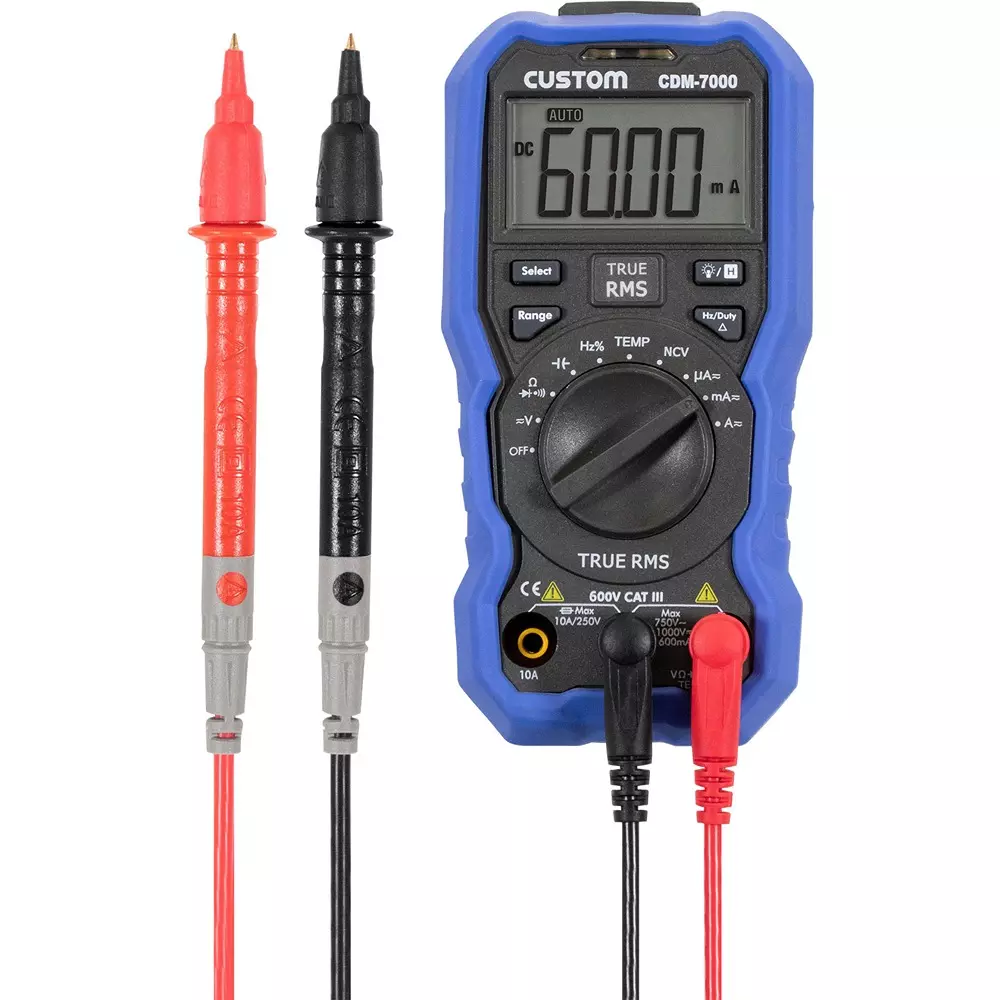 CUSTOM Digital Multimeters AA batteriesx2 Power Supply 0 to +40 ℃ Operating Temperature, CDM-7000