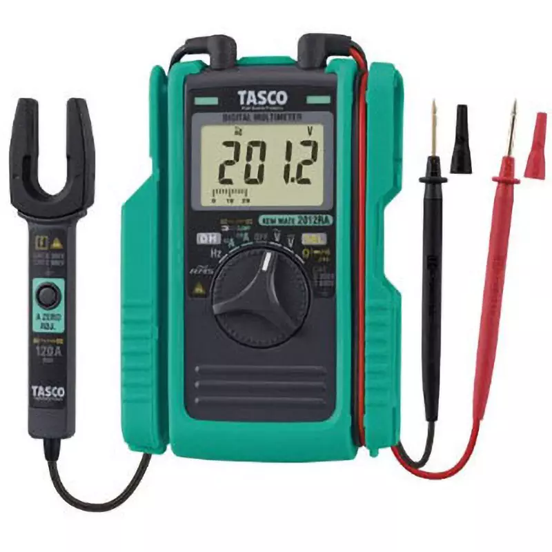 Ichinen TASCO Digital Multimeter Pocket size DMM with clamp Clamp part is F12 and can measure up to IV38 mm2. AC/DC A 2, TA452TM