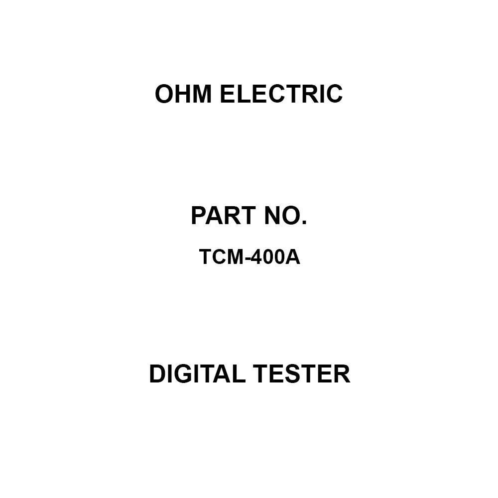 Ohm Electric Digital Tester 1 set of test leads, carrying case, 1.5 VR03 (single AAA battery) x 2, Instruction Manual, TCM-400A