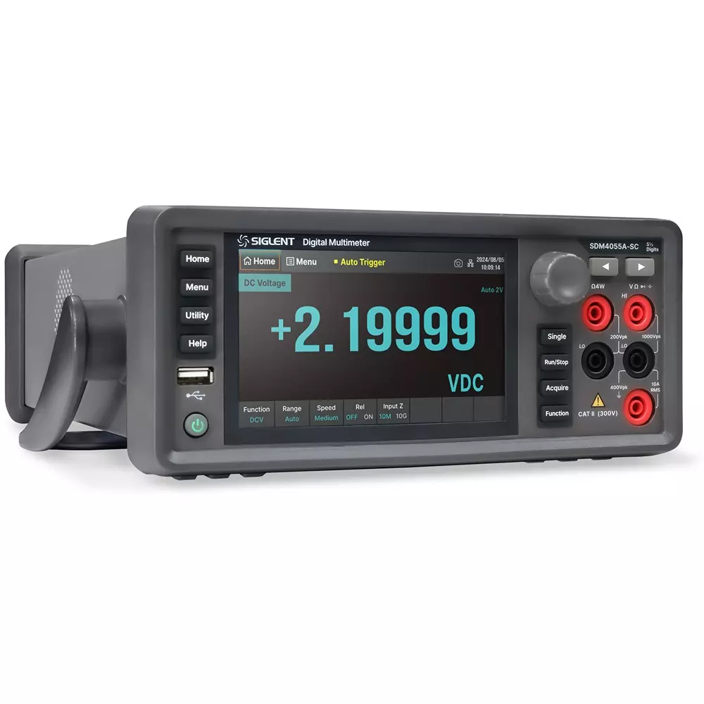 Siglent Digital Multimeter DC voltage: 200 mV to 1000 V Measurement Range, SDM4055A-SC