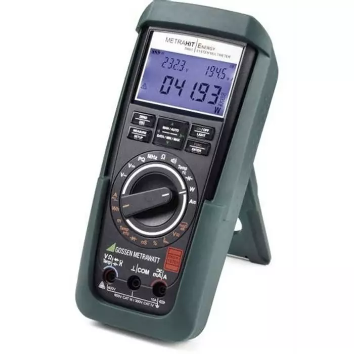 GOSSEN METRAWATT METRAHit ENERGY Handheld Digital Multimeter True RMS 10 Amp AC Max 10 Amp DC Max 600 V AC Max -U kAS, M249A