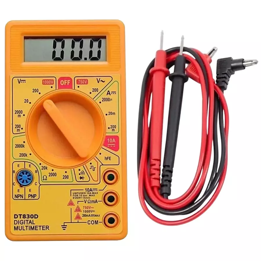 Generic Digital Multimeter 200 µA to 10 A DC Current Range, DT830D