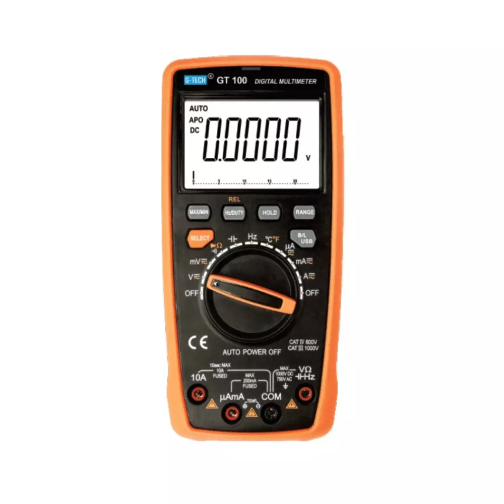 G-Tech Digital Multimeter 22000 Display Count 4.5 Digit Display 220 mv to 1000 V DC Voltage, GT100 TRMS