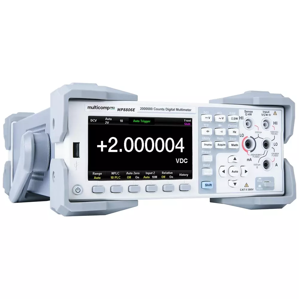 MULTICOMP PRO Dmm 3 Years Manufacturer Warranty 6.5 No. of Digits 750 V Voltage Measure AC Max, MP8806E