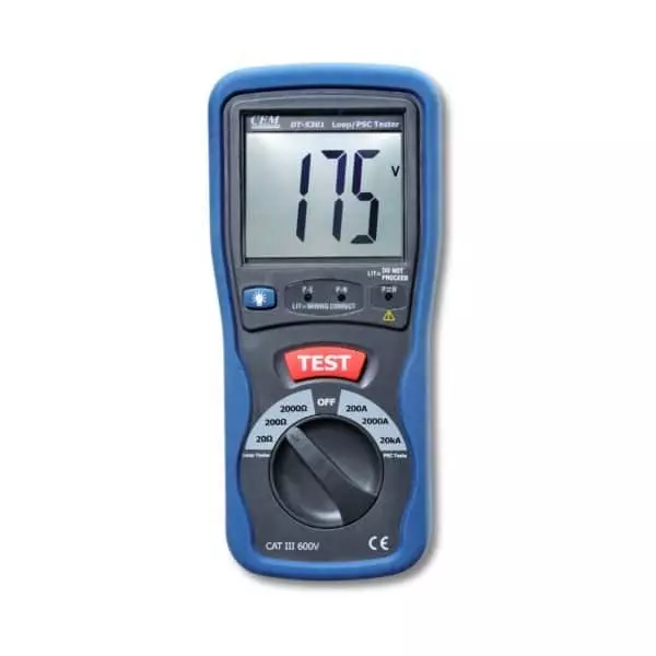 Metravi Digital Loop/PSC Tester 20Ω / 200 / 2000Ω Loop Resistance, CEM DT-5301