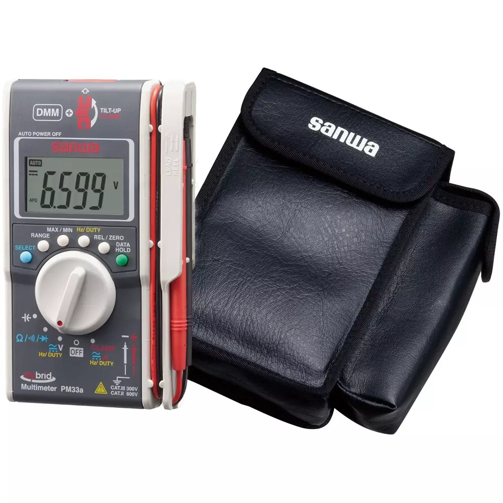 Sanwa Multimeter Digital Multimeters Type LR03 (AAA alkaline) x 2 Power Supply 6000, PM33a / c (with carrying case)
