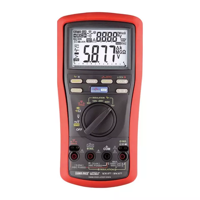 KUSAM-MECO 3-5/6 Digital Insulation Multimeter (23 functions 73 ranges) KM 877