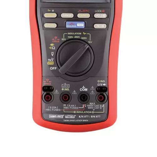 KUSAM-MECO 3-5/6 Digital Insulation Multimeter (23 functions 73 ranges) KM 877