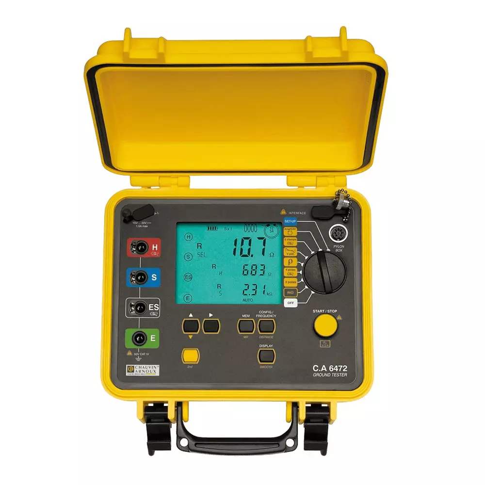 Krykard Earth Tester ±2% + 1 Count Accuracy IP53 Protection CAT III 600V Safety Rating, CA 6472