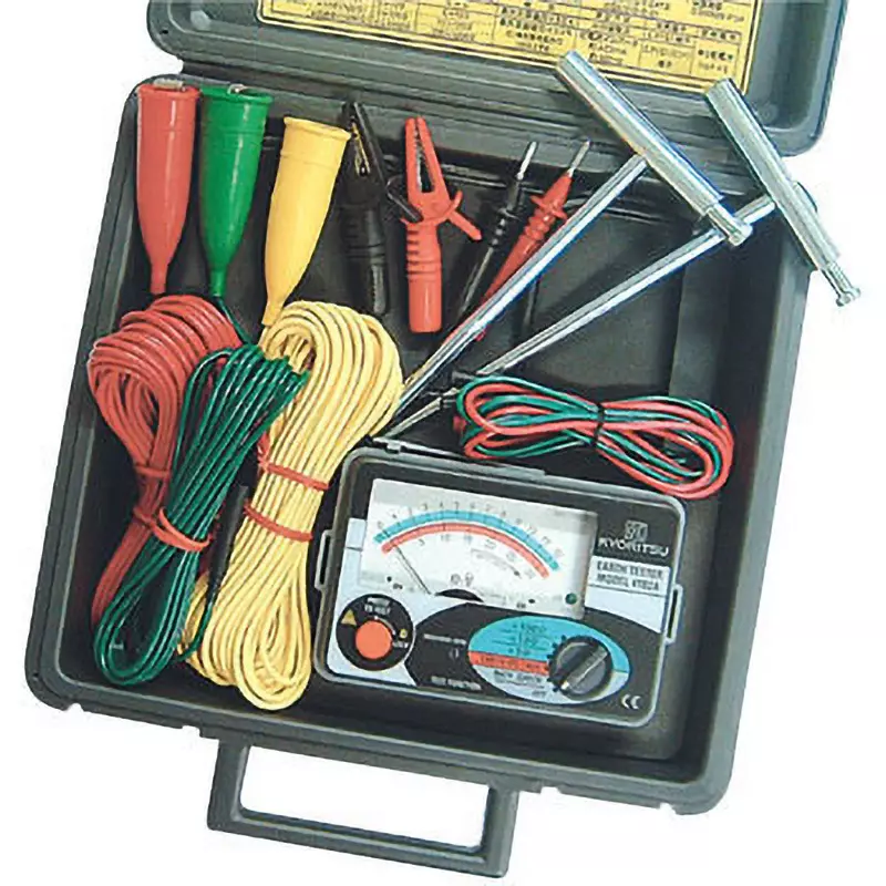 Kyoritsu Earth Resistance Meter Durable hard case type Type AA batteries Power Supply Earth resistance:, MODEL4102A-H