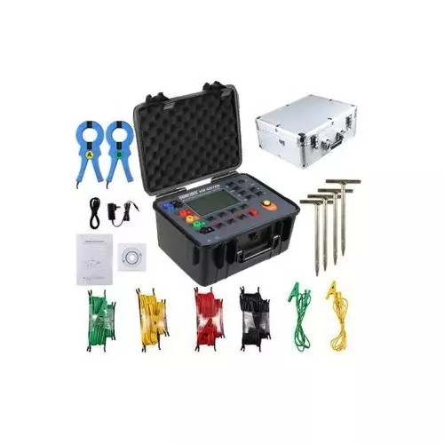 KUSAM-MECO 2/3/4 Wire & Dual Clamp Digital Earth Resistance Tester,  KM 4237ER