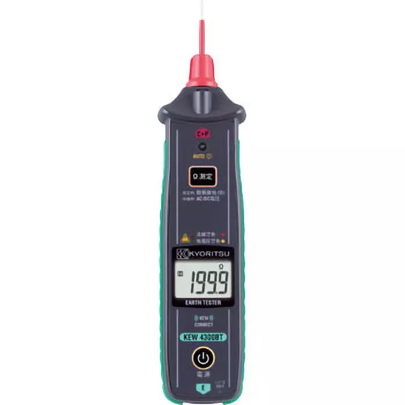 Kyoritsu Earth Resistance Meter AC: 5.0 to 300.0 V (45 to 65 Hz), DC: ± 5.0 to ± 300.0 V, Auto range: 200.0, KEW4300BT