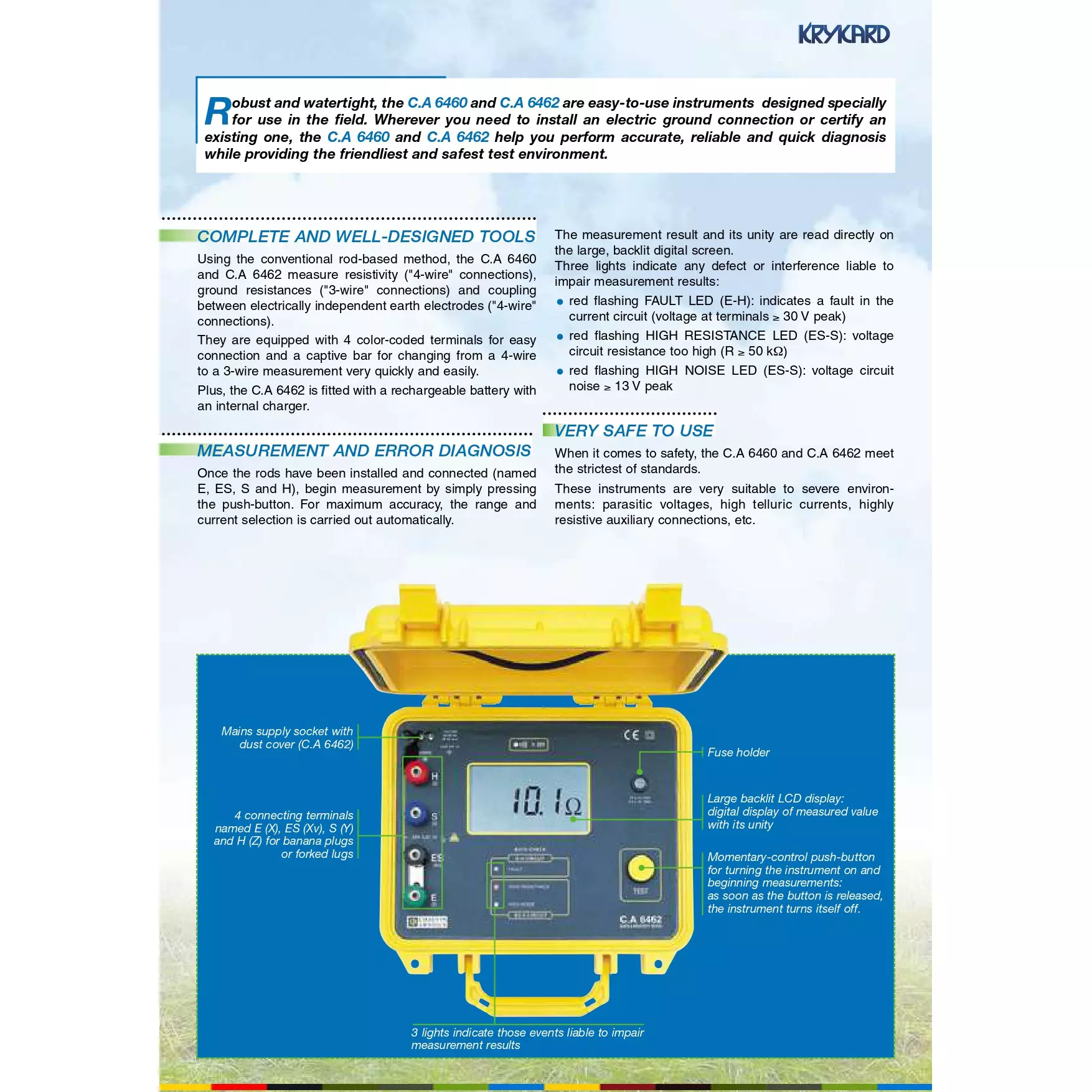 krykard-cat-iii-600v-earth-tester-ip53-ca-6460-earth-and-resistivity-tester
