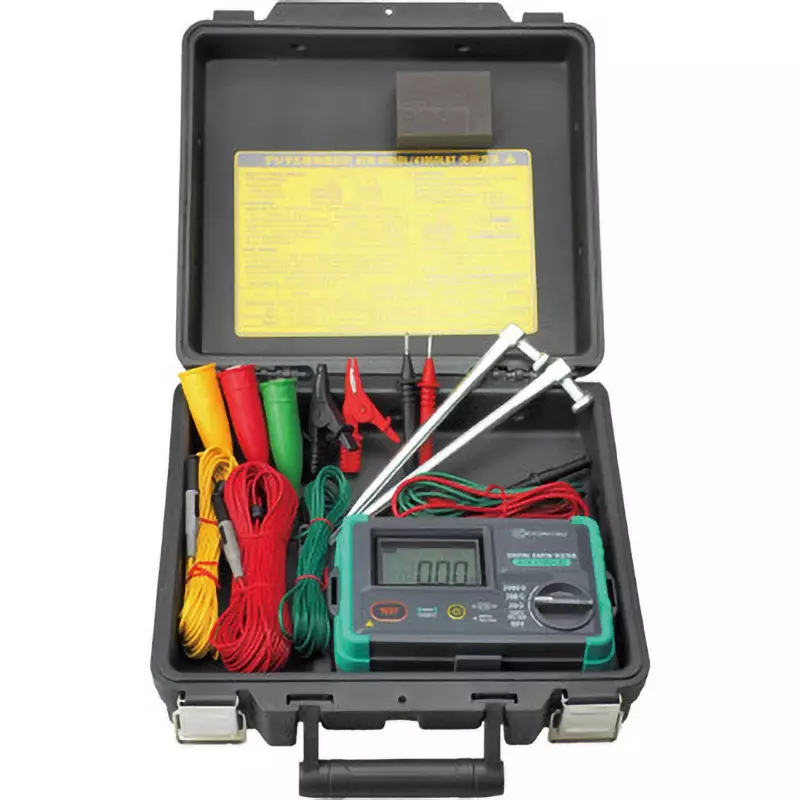 Kyoritsu Earth Resistance Meter AC0.0 to 300.0 V[45 to 65 Hz] DC±0.0 to ±300.0 V Measurement Range, KEW4105DLBT-H