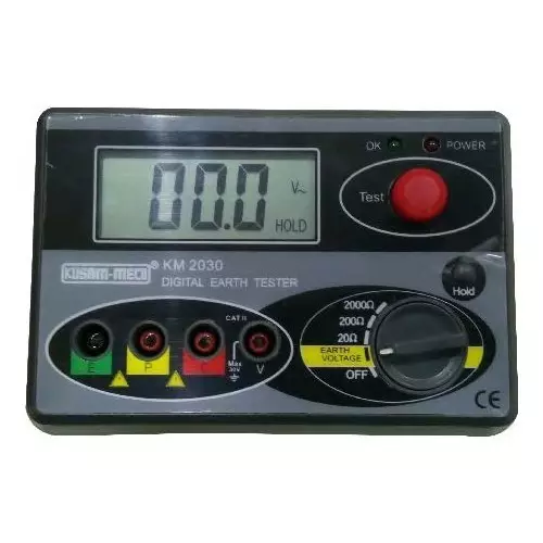 KUSAM-MECO 2/3 Wire Digital Earth Resistance Tester (upto 2000Ω), KM-2030