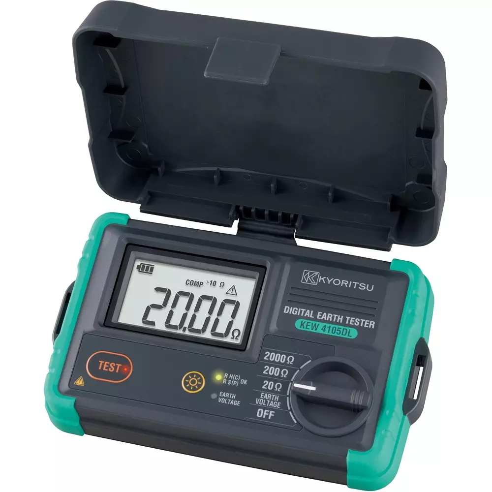 Kyoritsu Earth Resistance Meter Ground resistance meter / (20Ω) 0.00-20.00Ω, (200Ω) 0.0-200.0Ω, (2000Ω), KEW4105DL-H