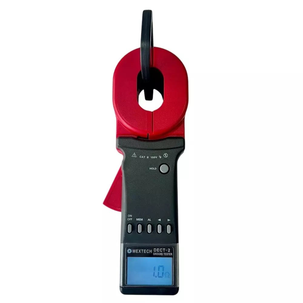 MEXTECH Digital Earth Clamp Meter 4 Digit LCD 55x32 mm Jaw Opening 47 × 28.5 mm 0.01 Ω to 200 Ω Reasure Range, DECT2