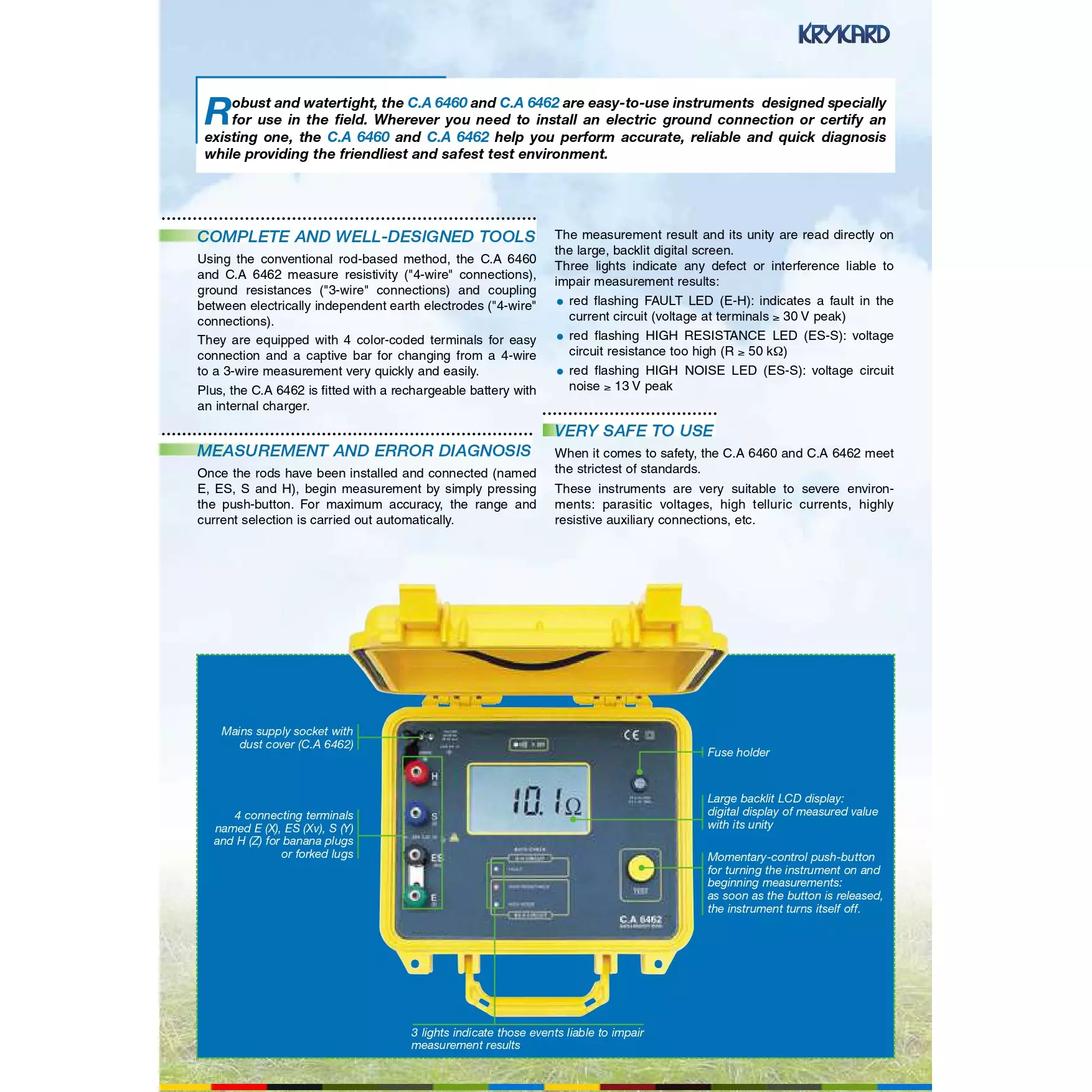 krykard-cat-iii-600v-earth-tester-ip53-ca-6470n-earthresistivity-tester