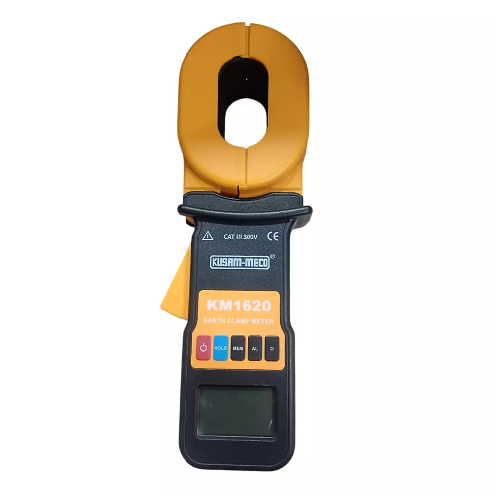 KUSAM-MECO Clamp On Earth Resistance Tester 0.001-1500 Ω, KM 1620 (upgraded)