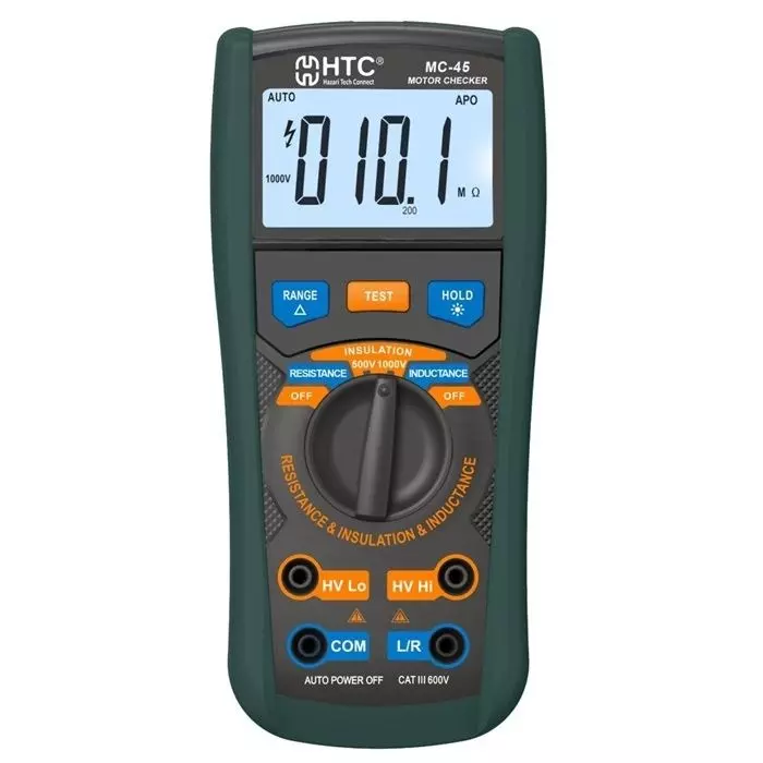 HTC Digital Motor Checker 2 Ω - 200 MΩ DC Resistance 2 mH - 100 H Inductance, MC-45