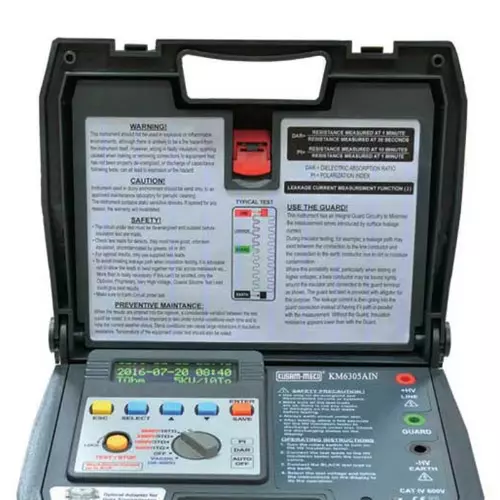 KUSAM-MECO 5 KV Digital Insulation Resistance Tester Range: upto 10TΩ, KM-6305IN
