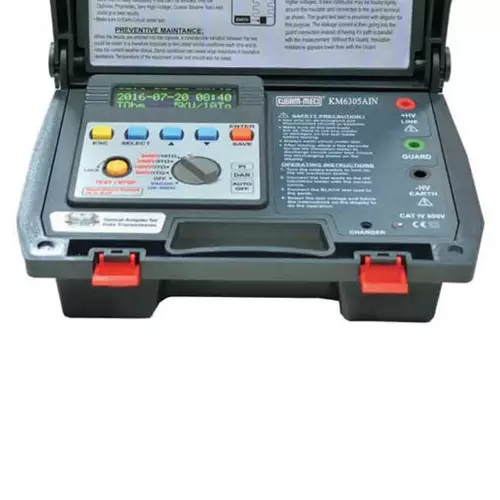 KUSAM-MECO 5 KV Digital Insulation Resistance Tester Range: upto 10TΩ, KM-6305IN