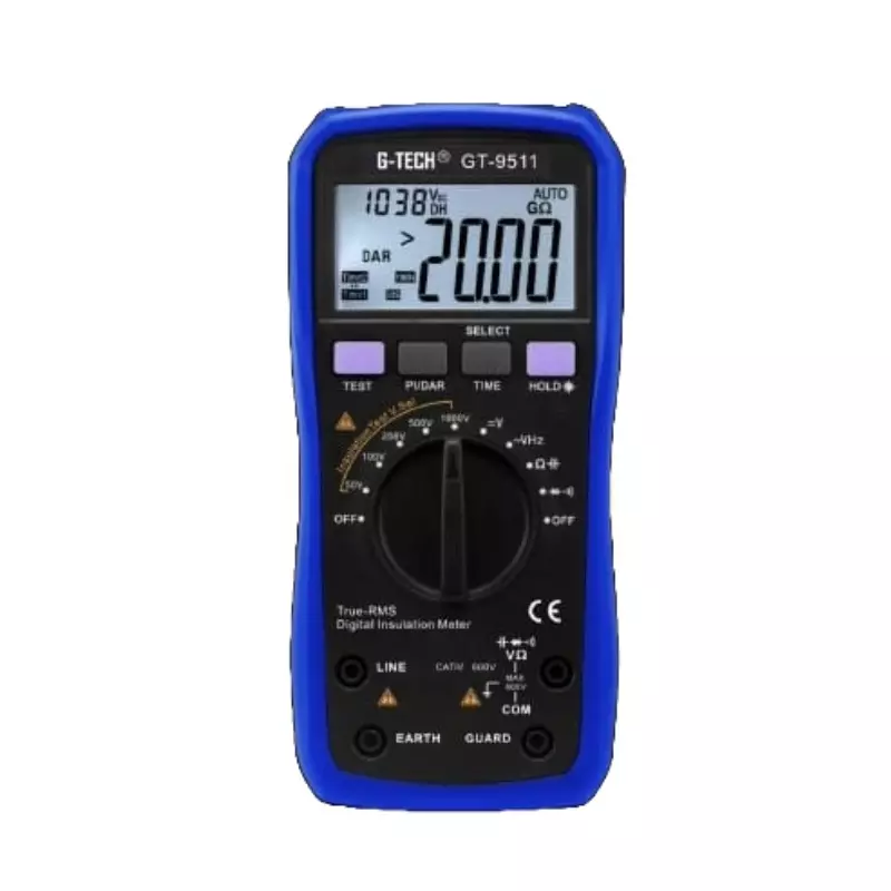 G-Tech Digital Insulation Tester 0.05 MΩ to 20 GΩ Insulation Resistance ≥1 mA, GT9511