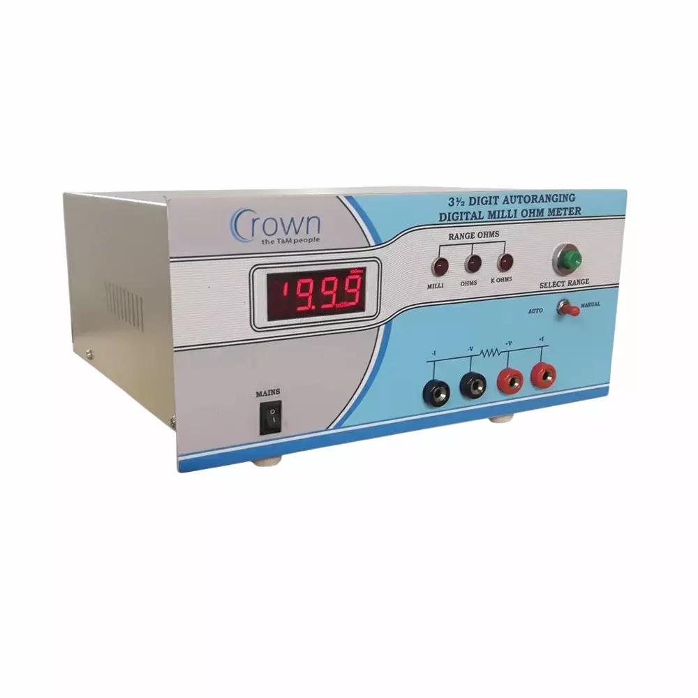 Crown 3-1/2 Digit Auto Ranging Digital Micro Ohm Meter CES 202 AUTO