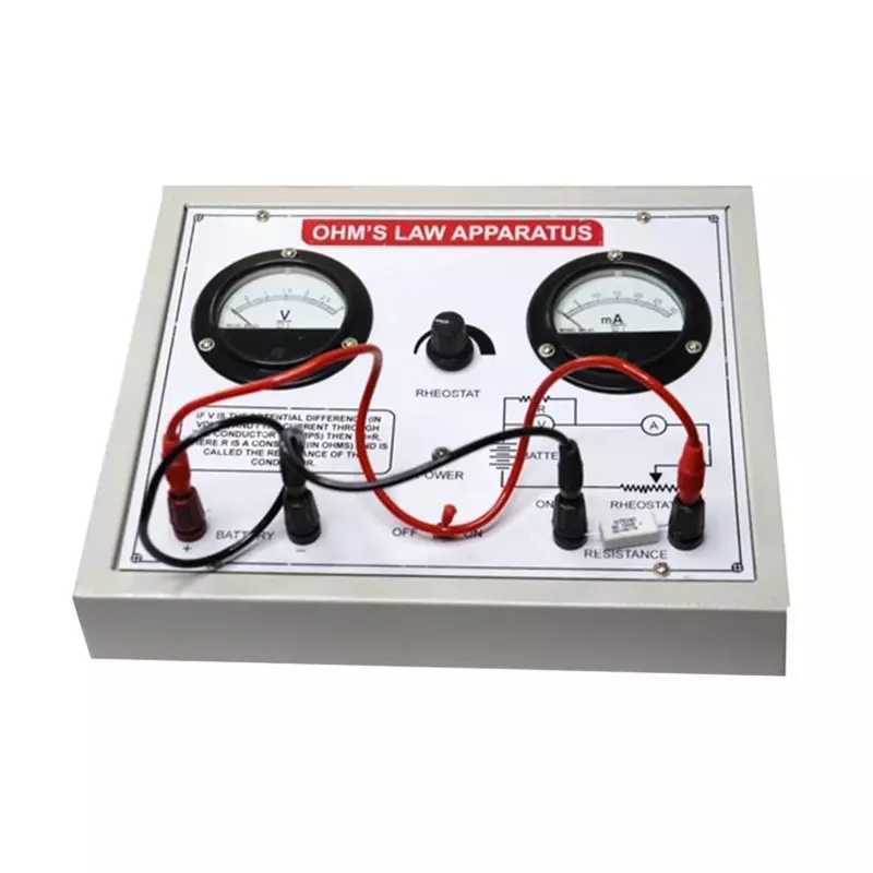 Zesco India Ohm's Law Apparatus with Power Supply White & Grey Color Metal Body for Physics Labs, ZESCO-027