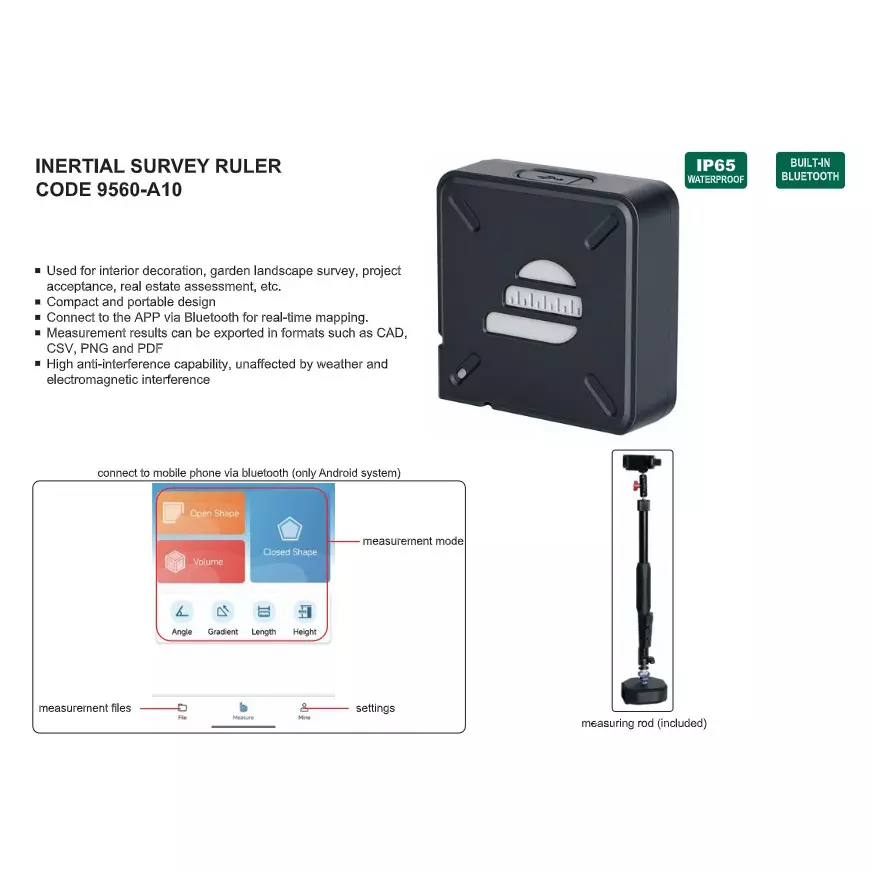insize-inertial-survey-ruler-compact-portable-design-with-ip65-rating-and-10c-to-50c-operating-temperature-9560-a10