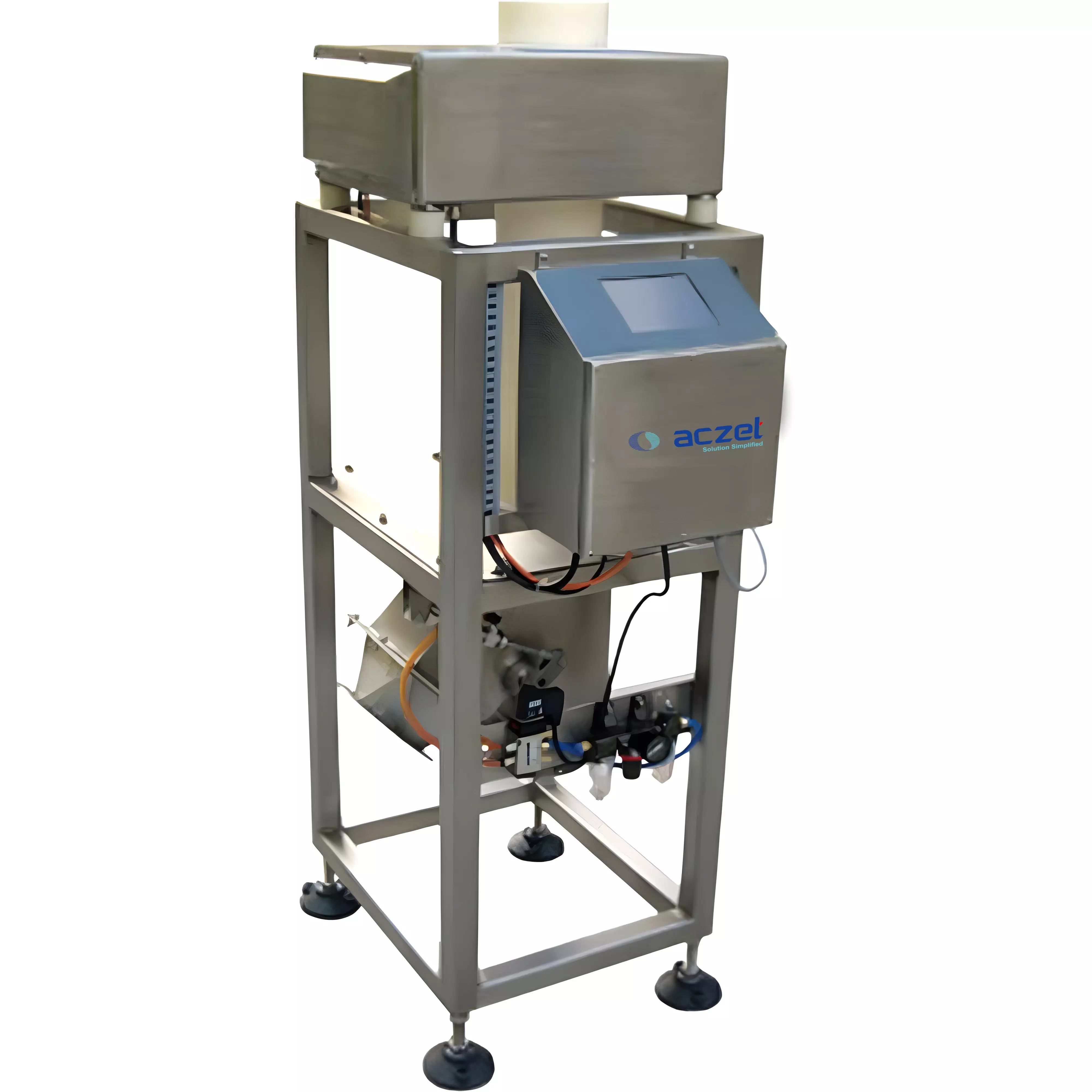 ACZET Metal Separator, Digital Display and Fe Ø 0.9 mm, Non-Fe Ø 1.5 mm, SS Ø 2.2 mm Sensitivity, MS 150
