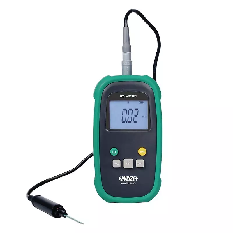 INSIZE DC Teslameter with Axial Probe, 2000 mT Range and ±1.0% Accuracy, 0501-MA01K