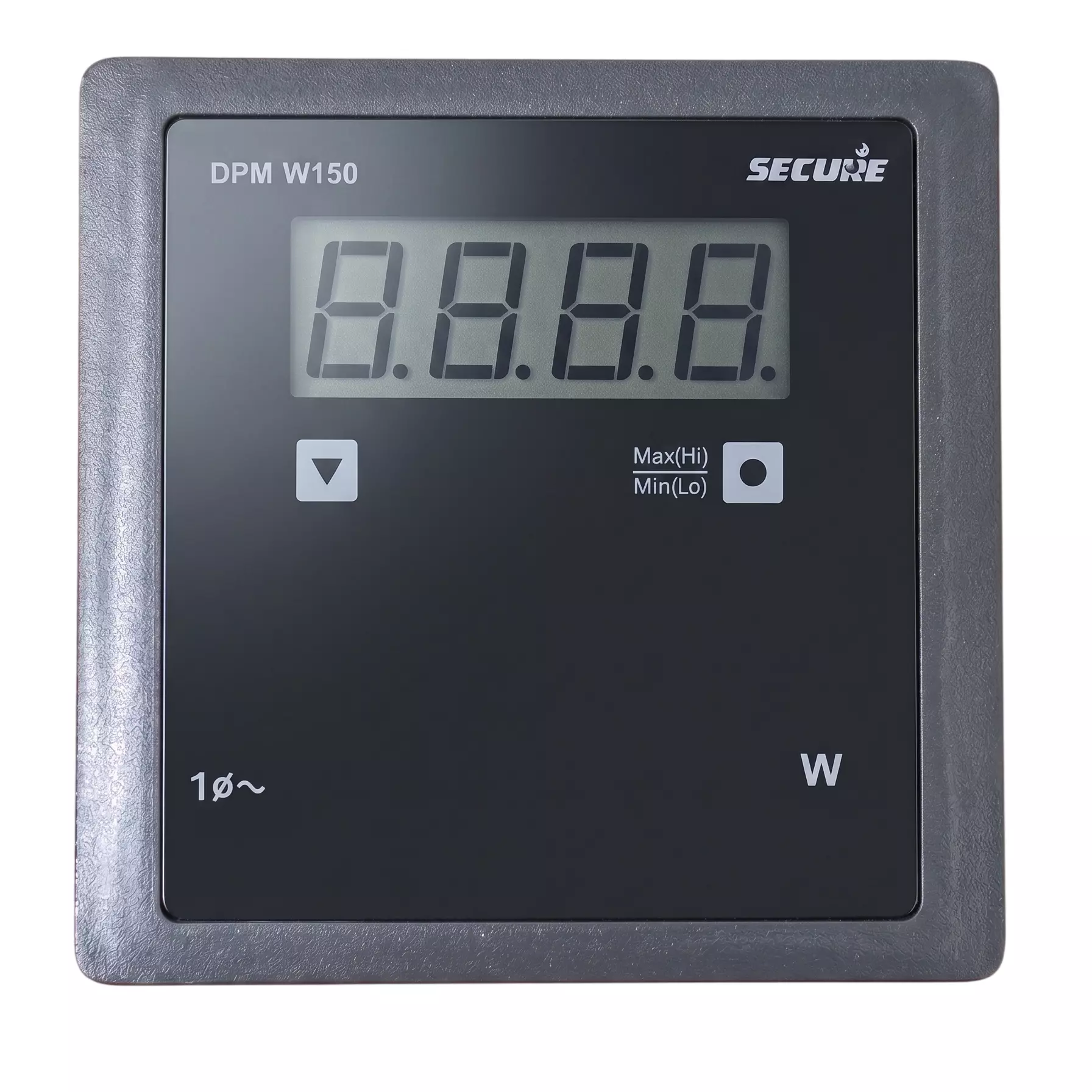 Secure DPM Series AC Active Power Meter 1 Phase 1 Line 4 Digit LCD Display 72x72 mm and 0.5 Accuracy Class, DPM W150