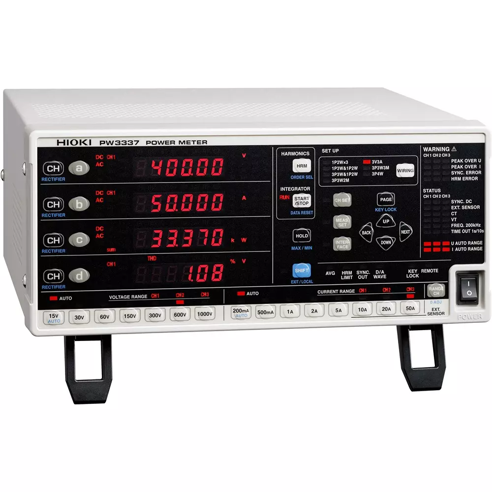 Hikoki Power Meter AC 100 V to 240 V50/60 z40 VA Power Supply C0.1 z to 100 kz Frequency Characteristic, PW3337-01