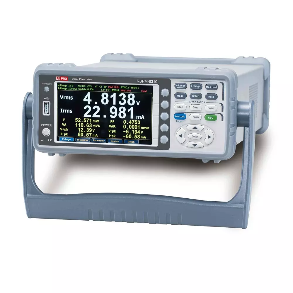 RS PRO Power Meter LCD 379 mm Mains 268 mm 107 mm, 2732612