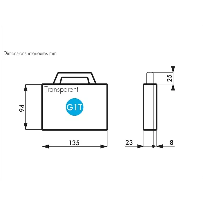 RS PRO Plastic Equipment case, 141 x 127 x 36mm Model No 5066617