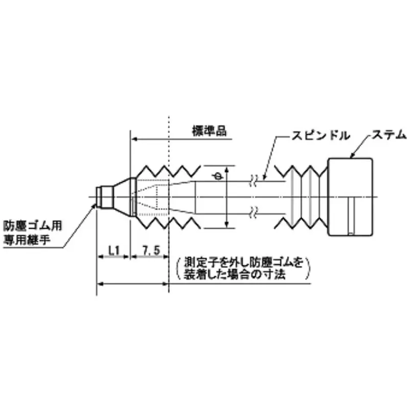Ono Sokki Dustproof Rubber GS-5011 Suitable for Φ20 mm Stem Diameter, AA-975