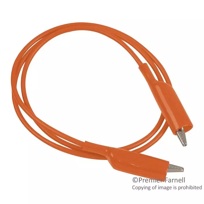 POMONA Test Lead, Alligator Clip, Org, 60Vdc/5A, AL-B-60-3.