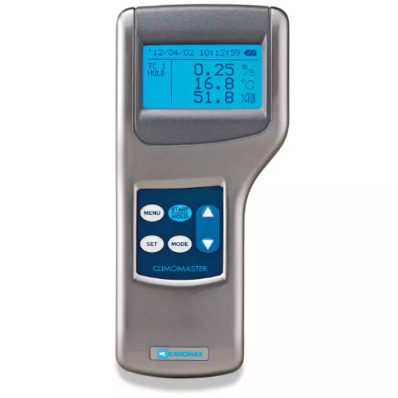 KANOMAX Anemometer Probe 0.01 to 5.00 m/s Wind Speed, 6501-00+6533-21+NP-DPU-S245-00C-E+NP-TP-202L