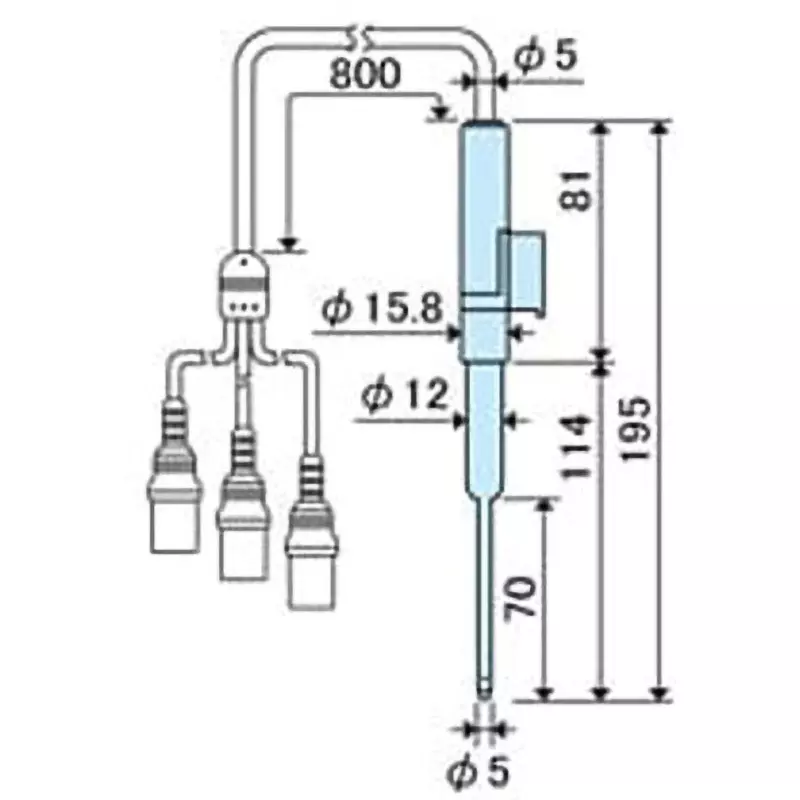East Asia DKK pH Electrode, Approval under the Measurement Law: S0013, Sample volume required (volume when using the, GST-5425C